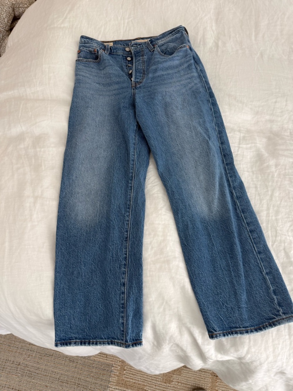 Levi's Light Blue High-Rise Straight Ankle Jeans size 28 - Picture 3 of 4